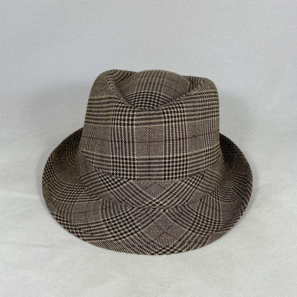 DECREE Diamond Crown Fedora Hat Stingy Brim NWOT